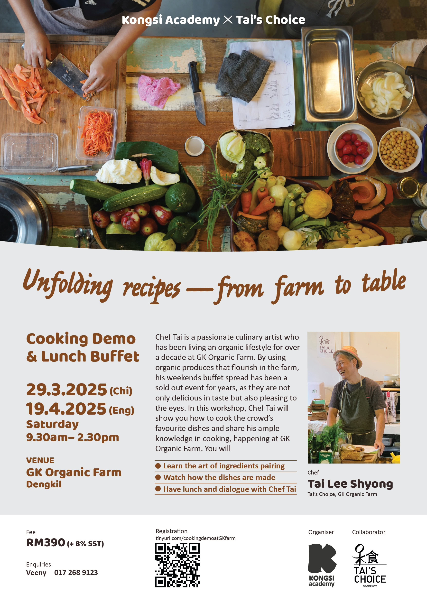 A Cooking Demo and Lunch Buffet from Farm to Table - 29.03.2025